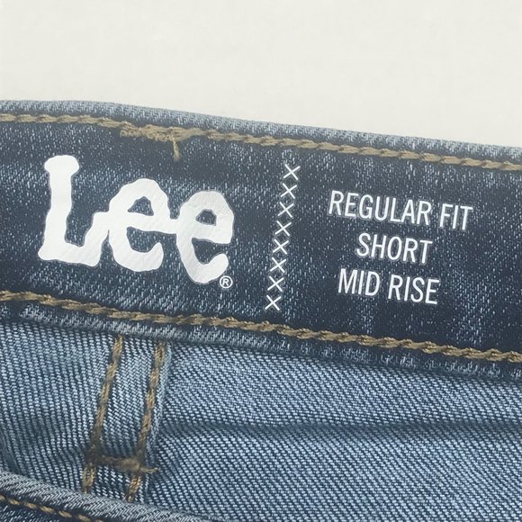 Lee Women's 20M Midrise Regular Fit Liberty Short Blue Denim Jean New With Tags - Picture 5 of 12